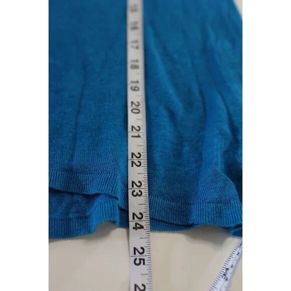 Eileen Fisher Top Sweater Women Size S Royal Blue 100% Organic Linen Round Neck - Picture 3 of 9